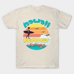 Hawaii Summer Retro Vintage T-Shirt